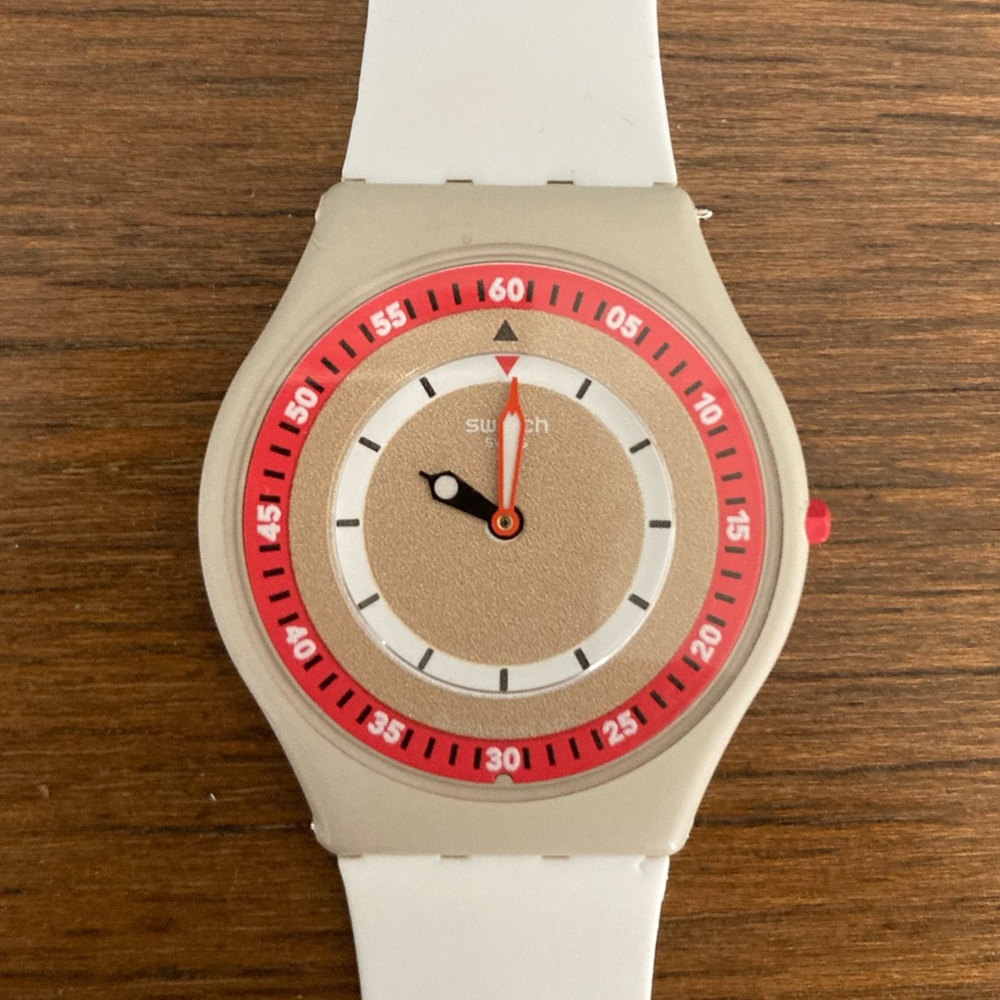 Swatch Coral Dunes skin watch